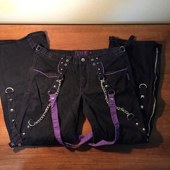 Tripp Nyc Wide Leg Goth Pants Size 9 